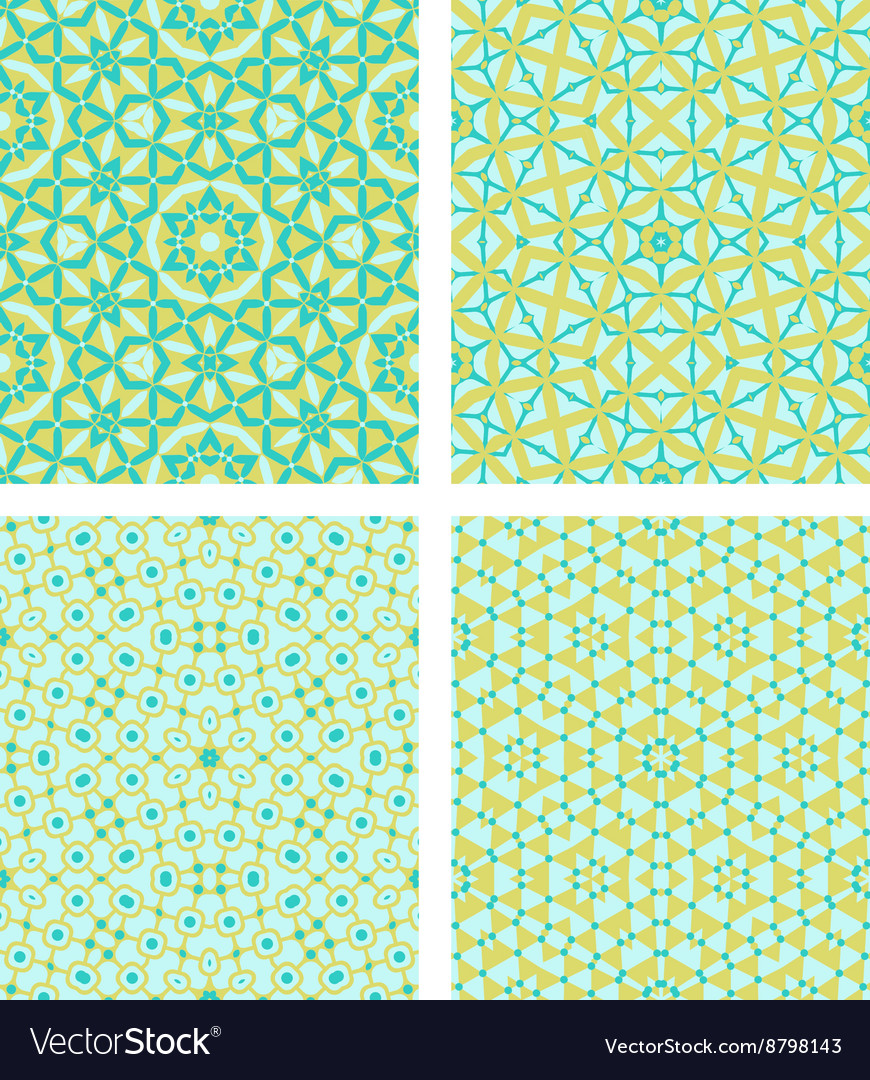 Set of seamless geometric patterns