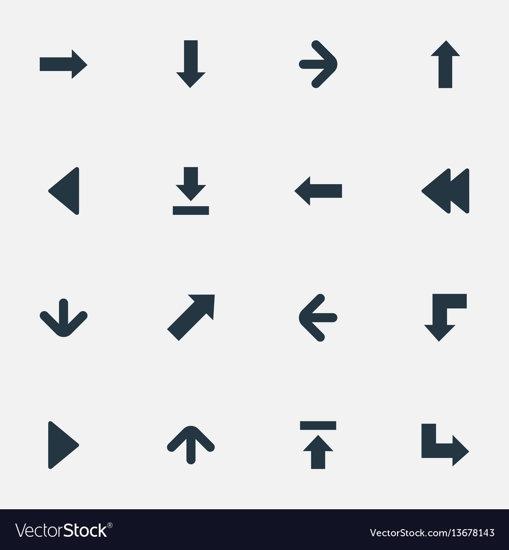 Set of simple pointer icons