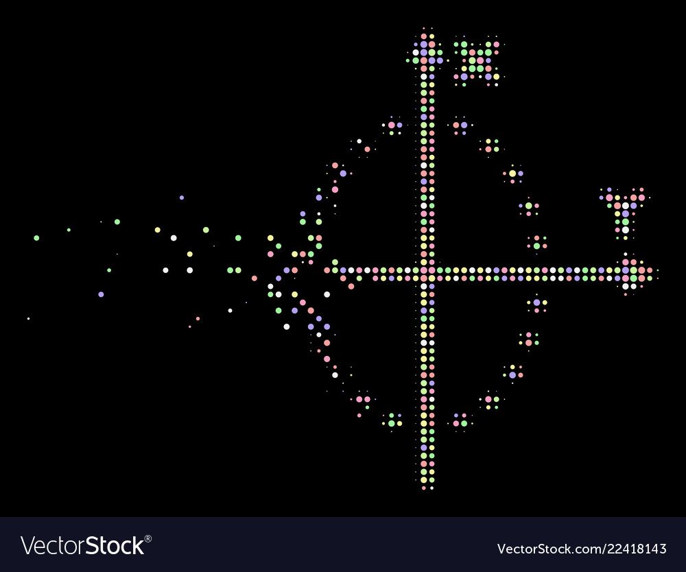 Soft dissolved pixel halftone dotted ellipse plot Vector Image Soft dissolved pixel halftone dotted ellipse plot