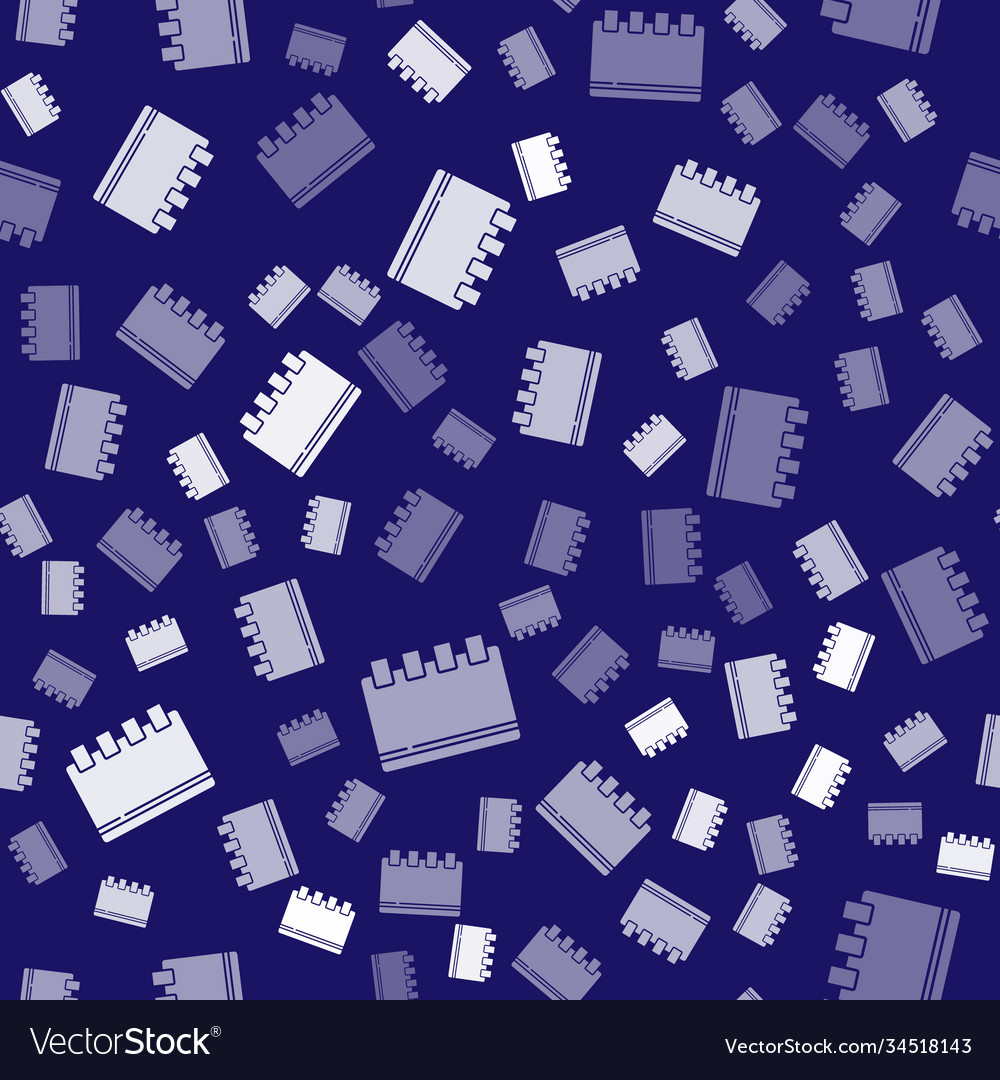 White notebook icon isolated seamless pattern