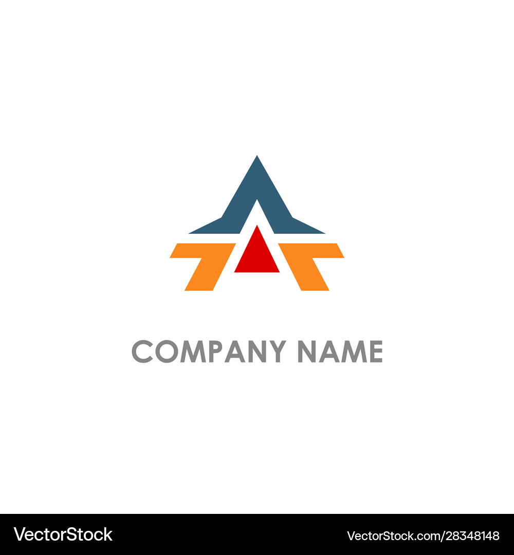 A initial triangle logo Royalty Free Vector Image