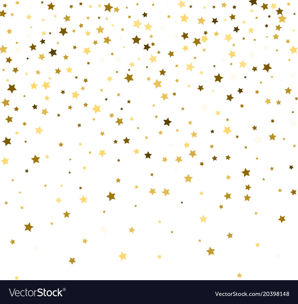 Abstract pattern of random falling gold stars