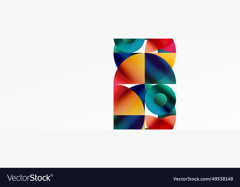 Abstract round geometric shapes with gradients