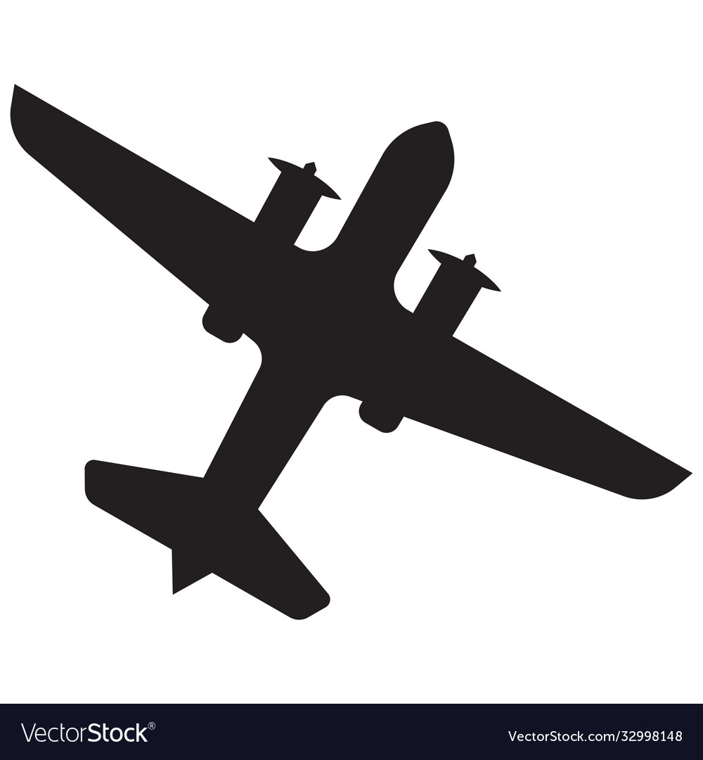 Airplane Icon - Modern Flat Style
