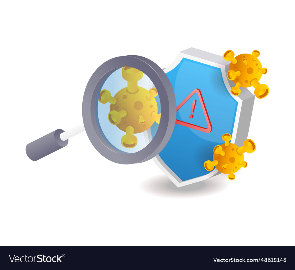 Analysis of malware attack virus programs vector image Analysis of malware attack virus programs