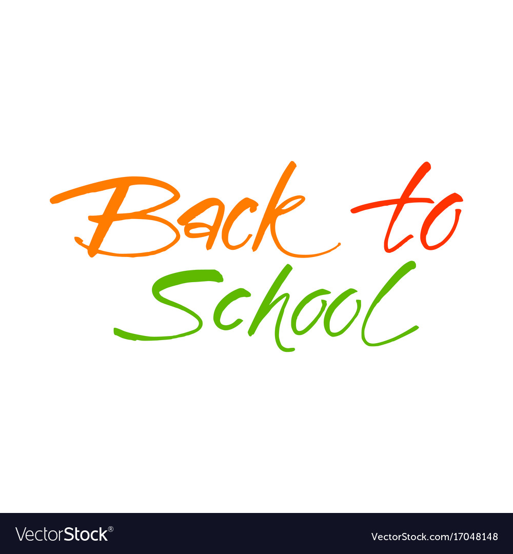 Back to school lettering