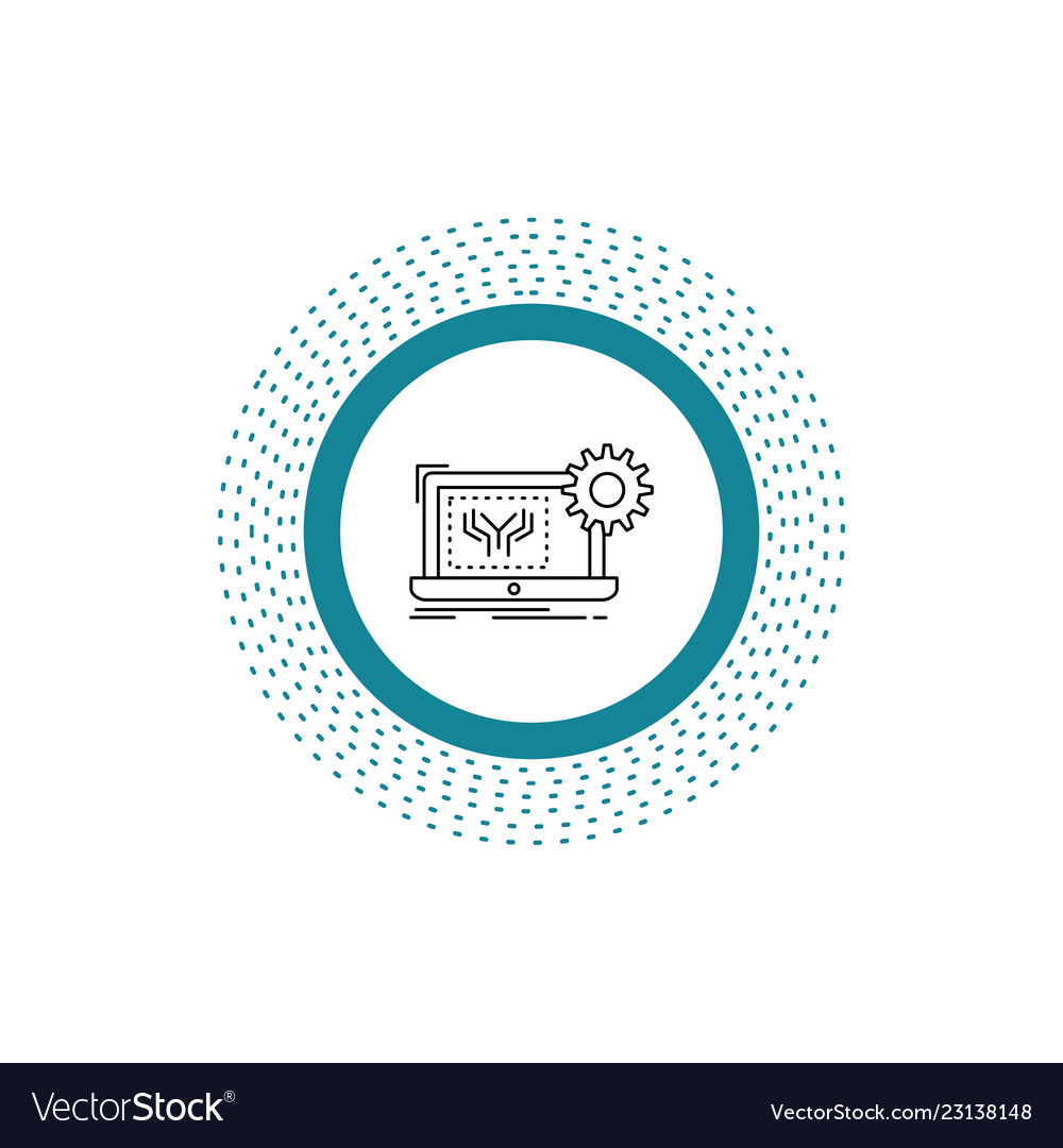 Blueprint circuit electronics engineering vector image Blueprint circuit electronics engineering
