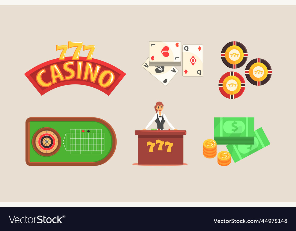 Casino and gambling with woman at poker table