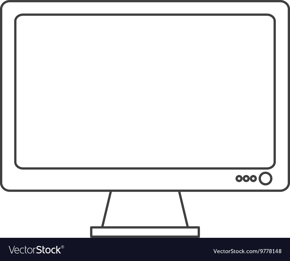 Computer monitor icon Royalty Free Vector Image