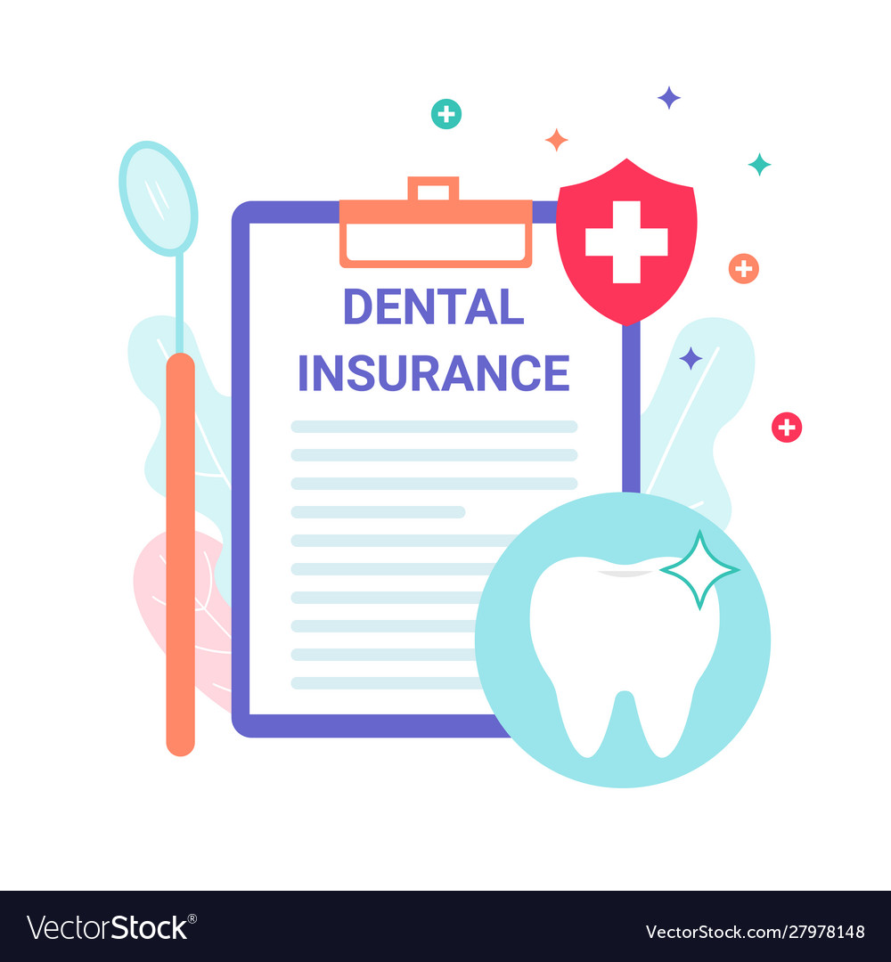 Dental Insurance Clipboard Concept Royalty Free Vector Image