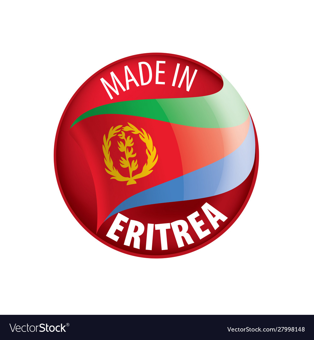 Eritrea Flag on White Background