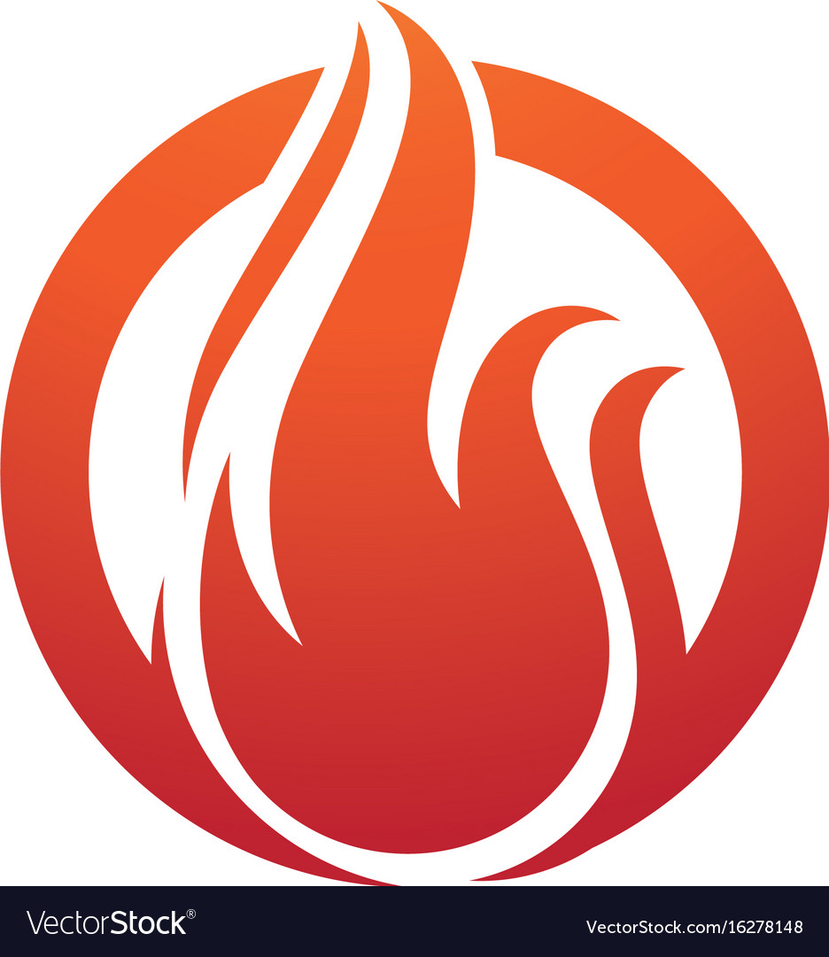 Fire flame logo template icon oil gas and energy