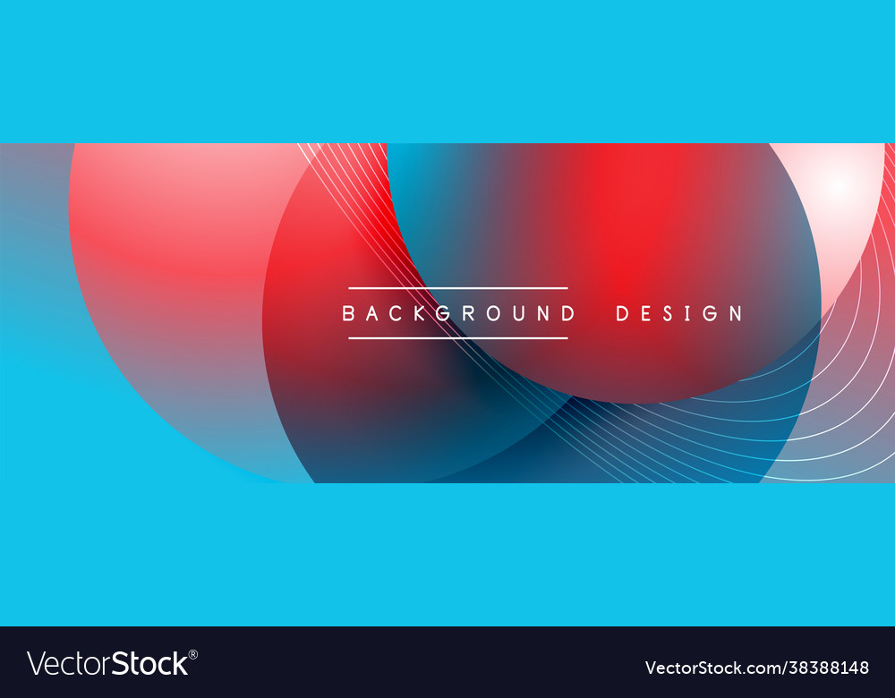 Gradient circles with shadows techno vector image Gradient circles with shadows techno