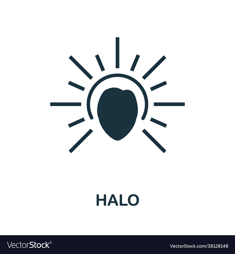 Halo icon simple element from religion collection Vector Image