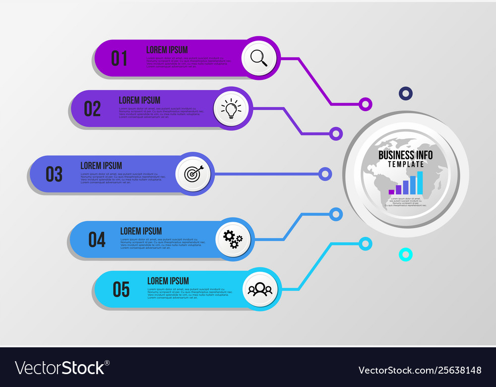 Infographic design template with options steps