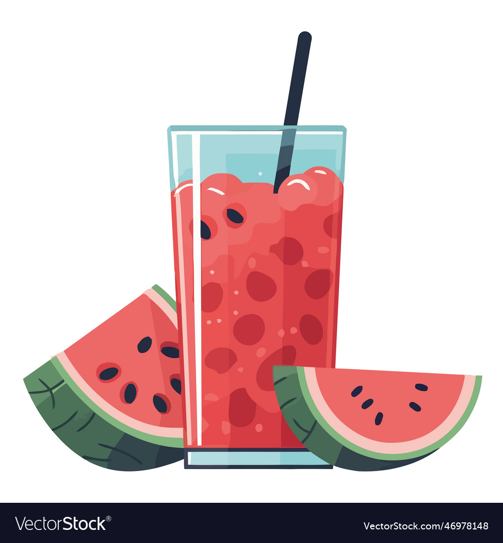 Juicy watermelon slice summer refreshment Vector Image