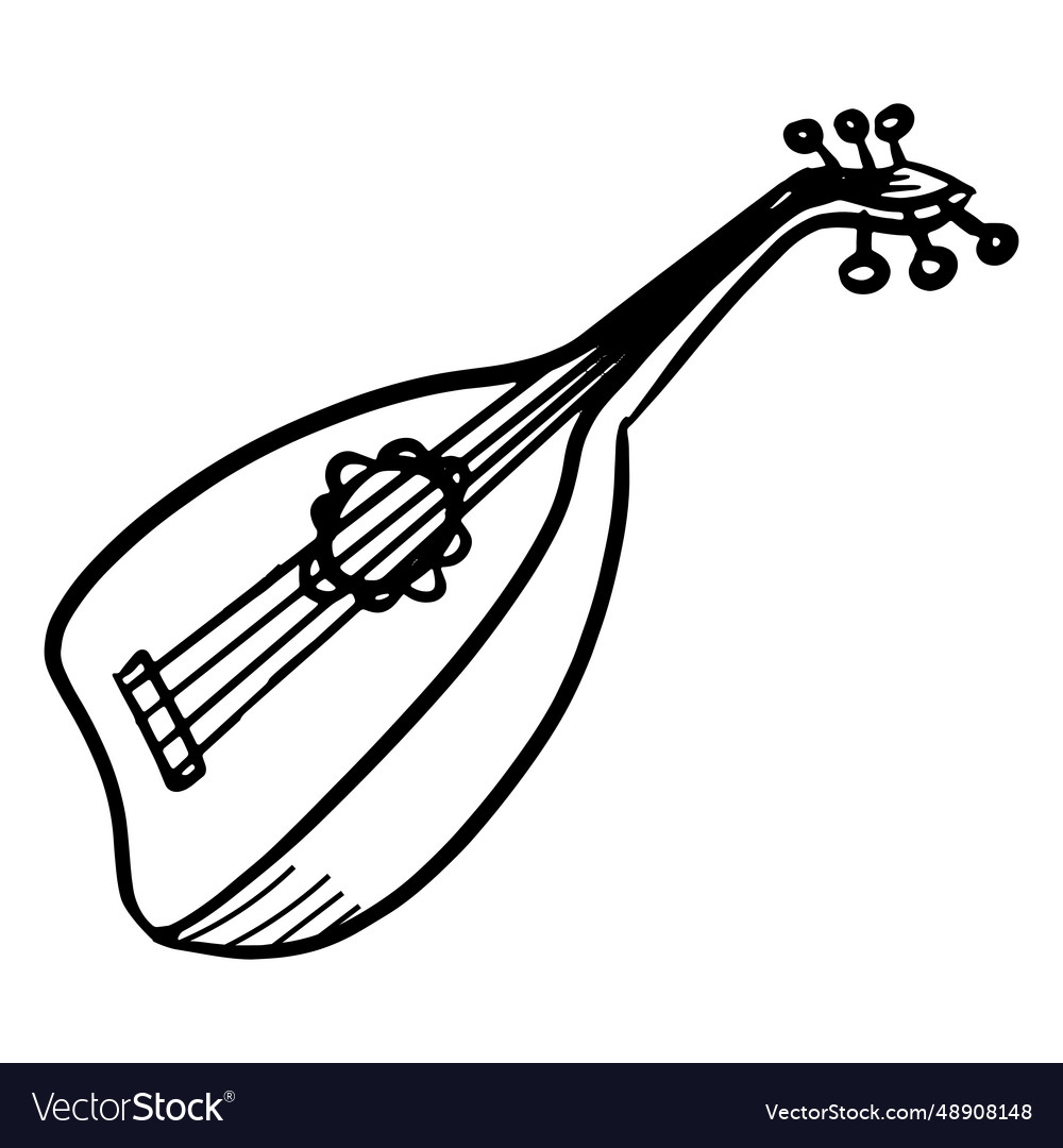 Lute stroke Royalty Free Vector Image - VectorStock