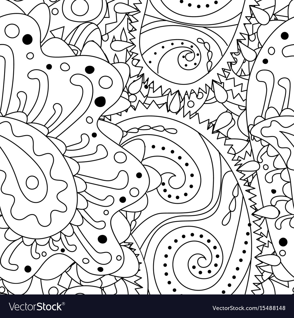 Seamless pattern with abstract ornaments