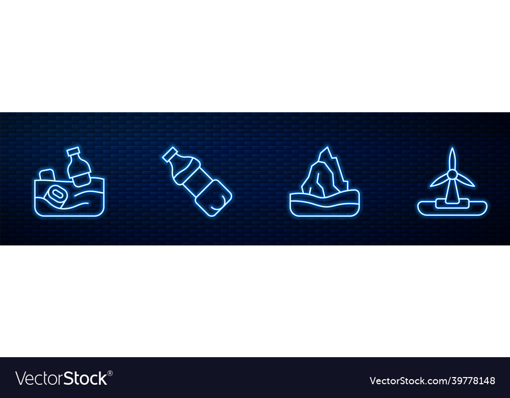 Set line iceberg problem pollution of the ocean