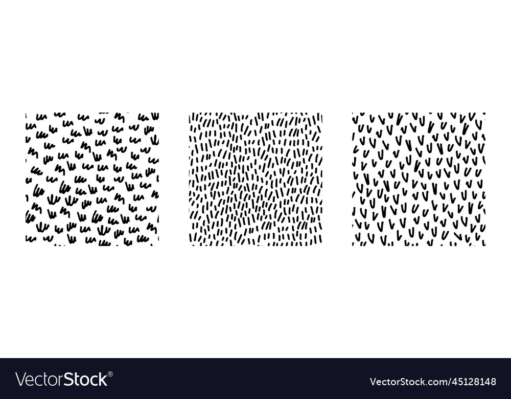 Set of abstract seamless patterns with textures vector image Set of abstract seamless patterns with textures