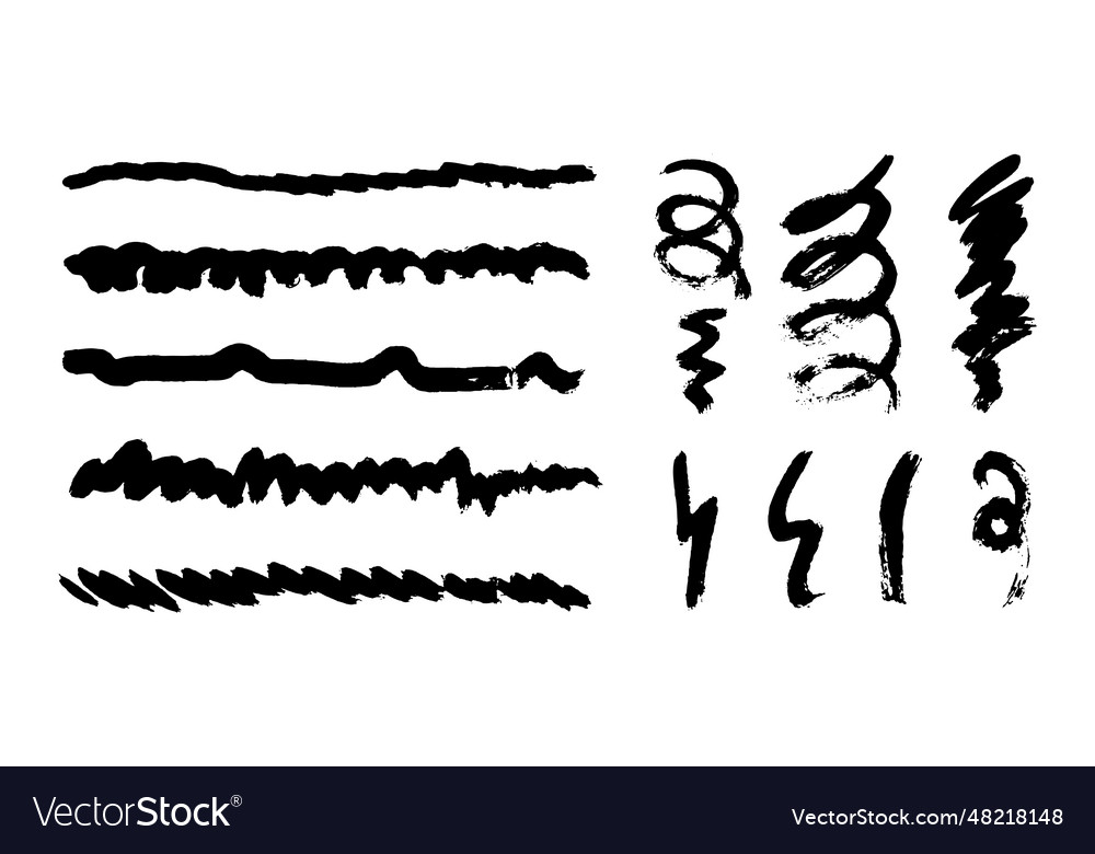 Set of brushes text frames and grunge
