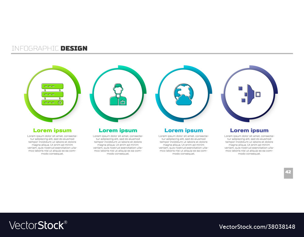 Set server data web hosting analyst engineer Vector Image Set server data web hosting analyst engineer