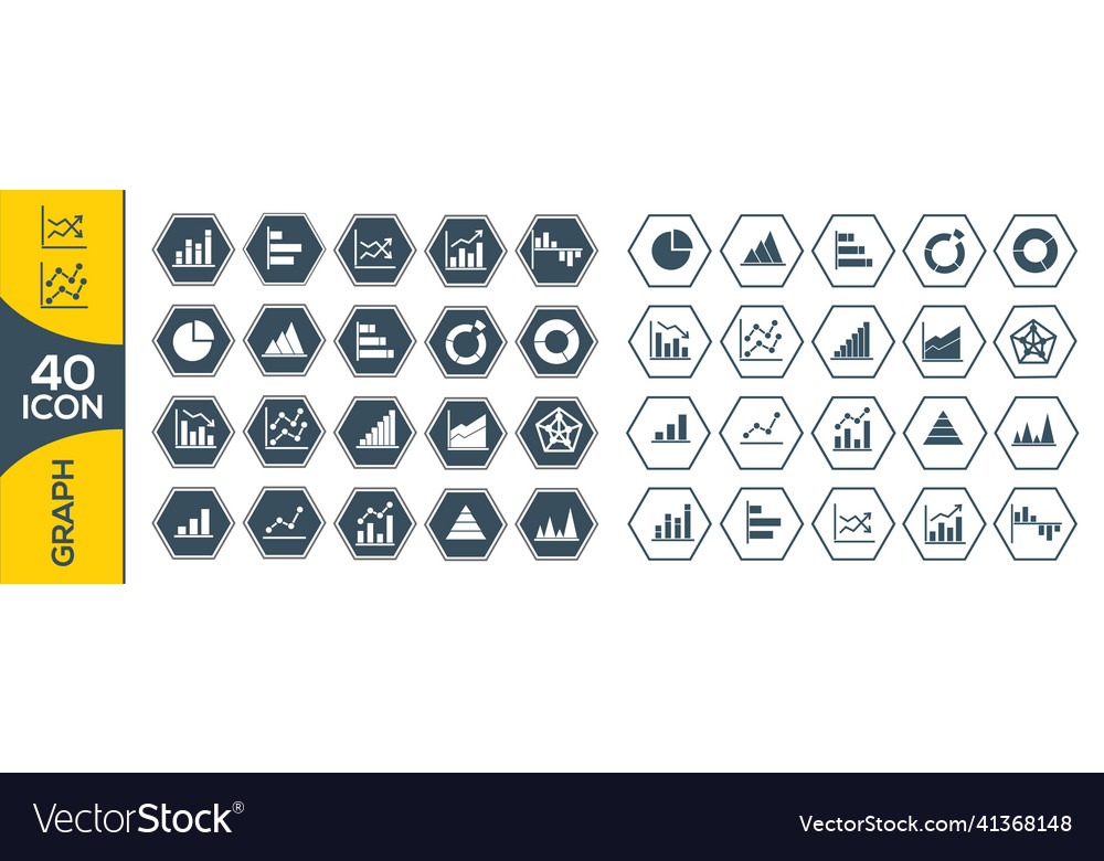 Simple set of diagram and graphs related icons