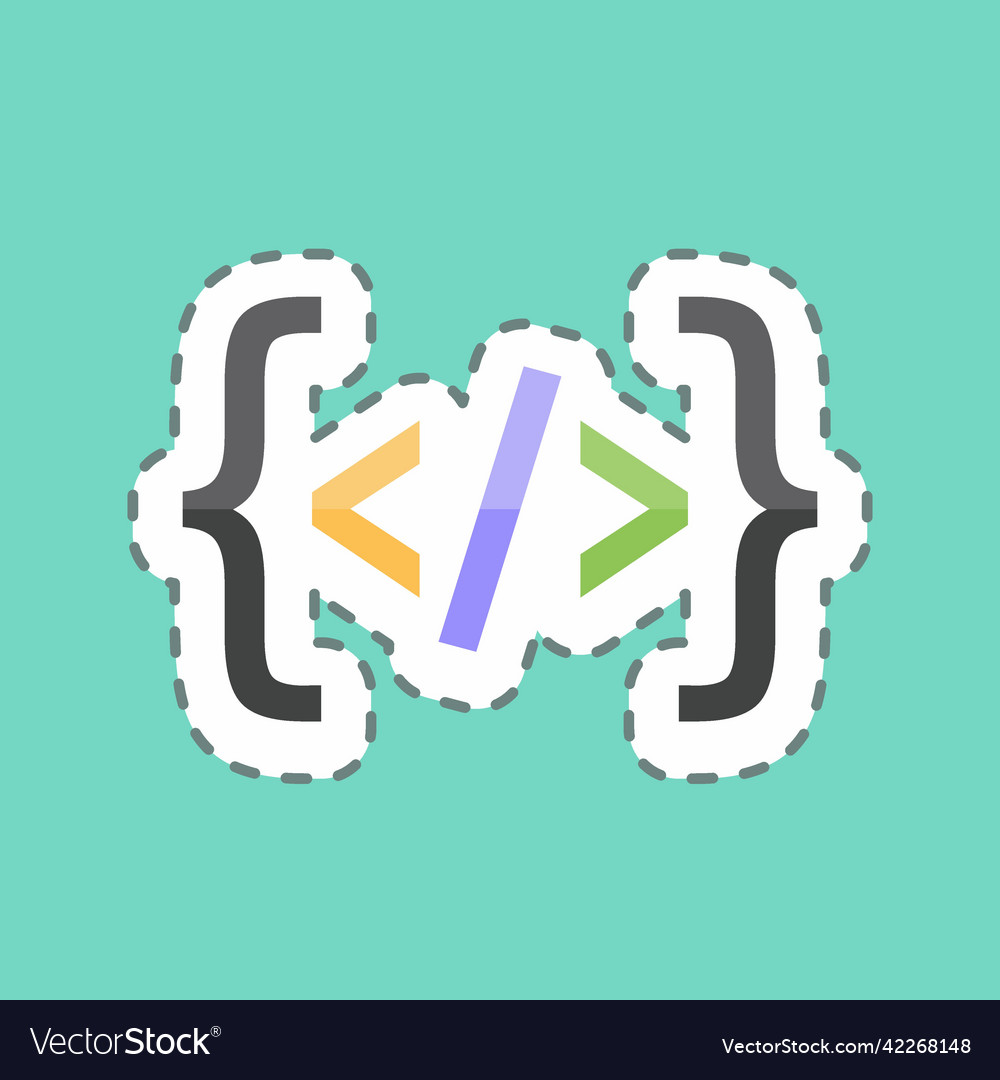 Sticker line cut programming suitable vector image Sticker line cut programming suitable