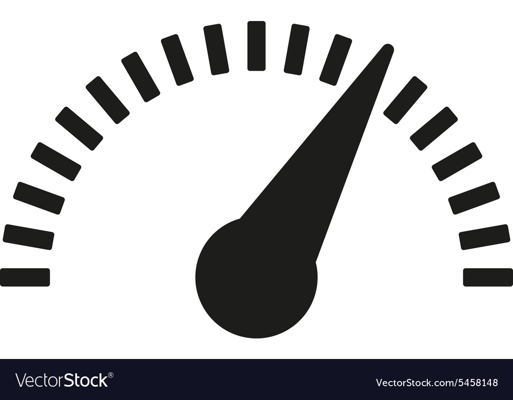 Tachometer speedometer and indicator icon