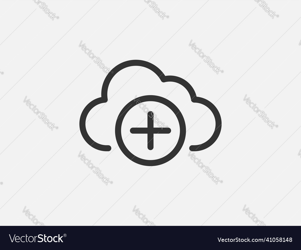 Technology icon cloud computing connection big
