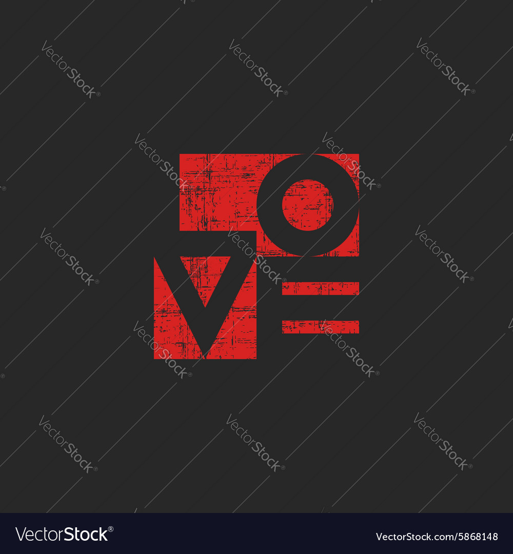 Vintage Red Love Poster