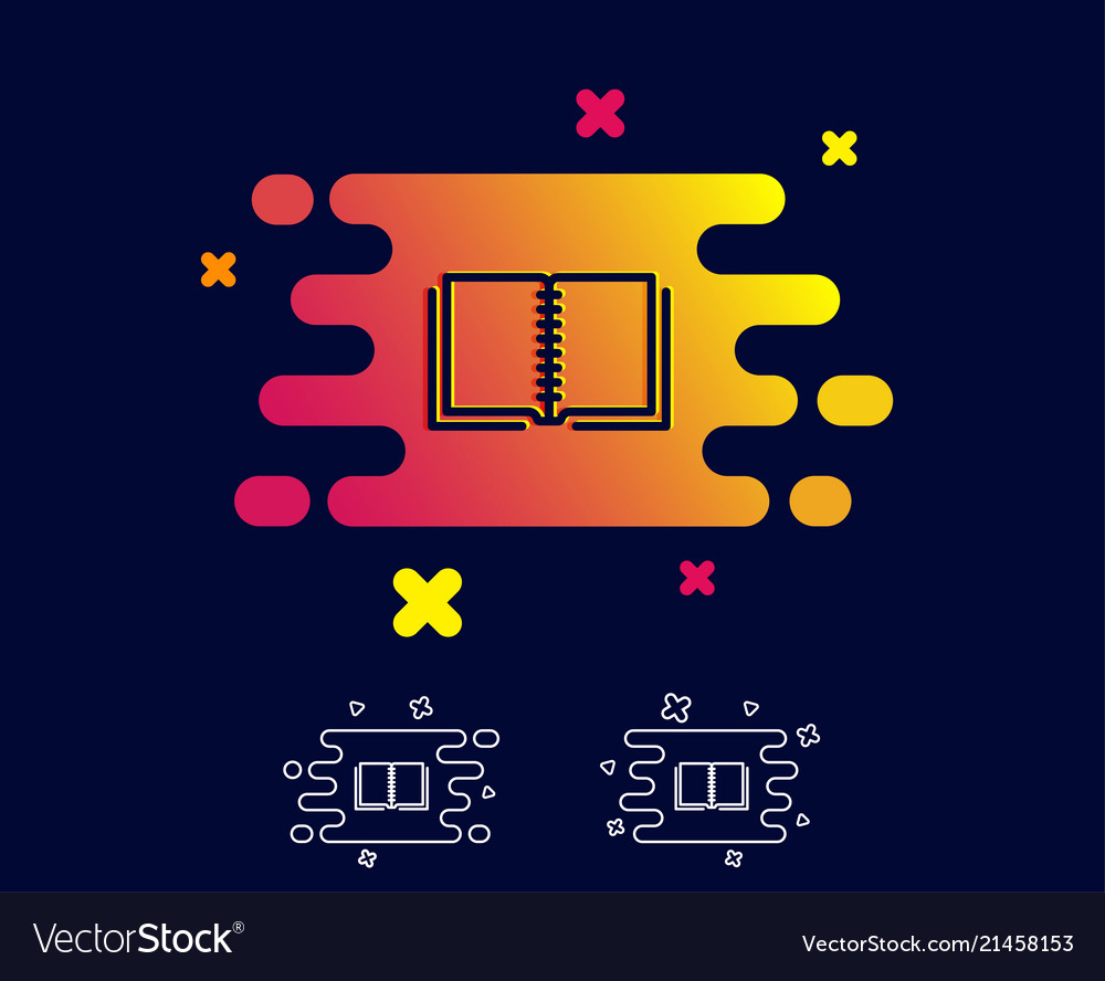 Book line icon Bildung Symbol