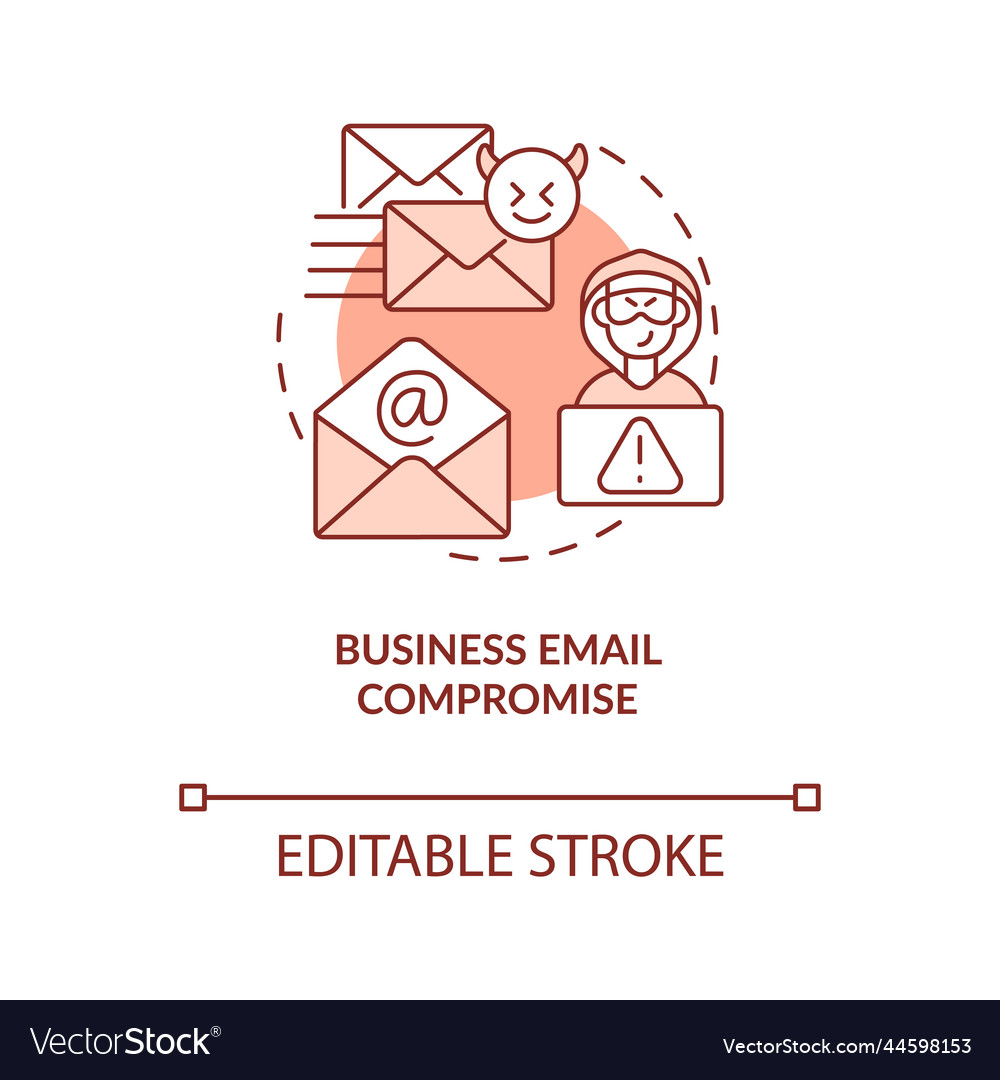 Business email compromise terracotta concept icon Vector Image