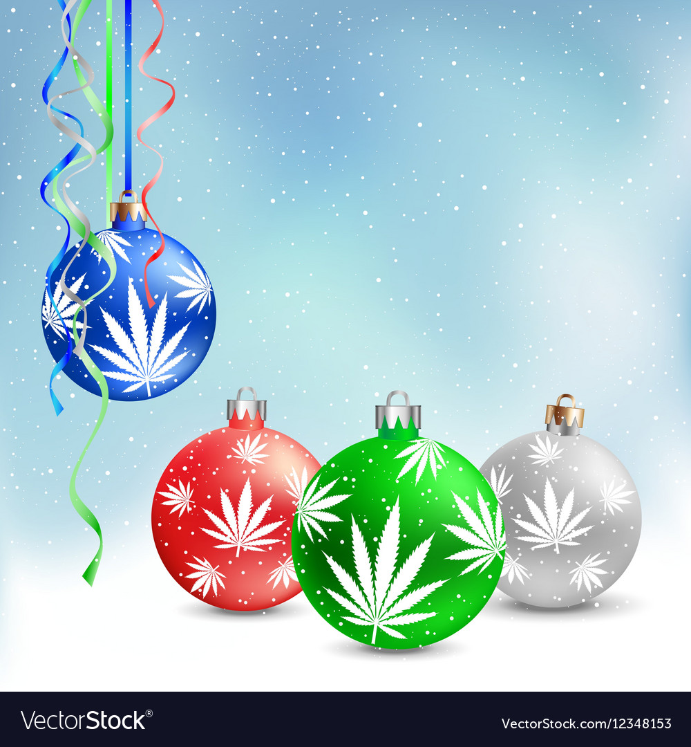 Cannabis Weihnachtskugeln