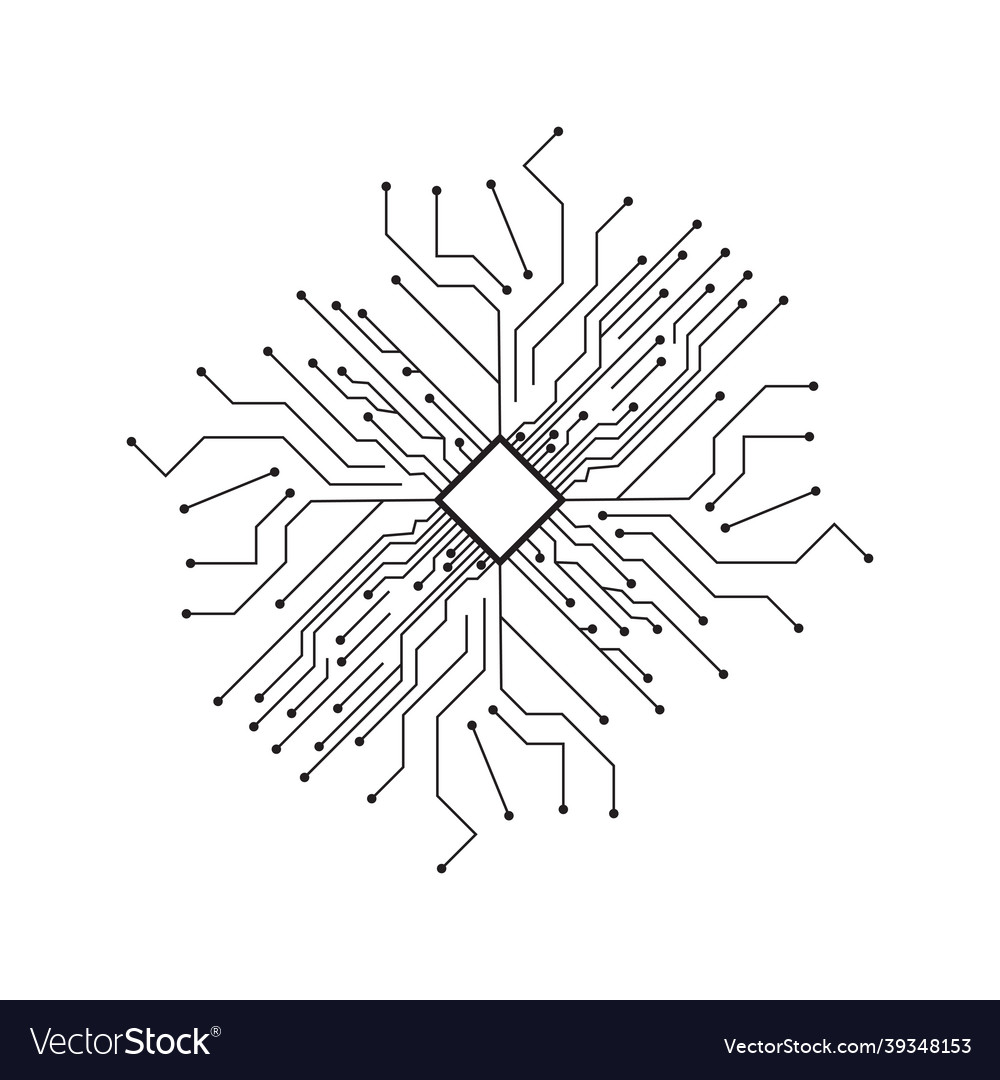 Computer background with circuit vector image Computer background with circuit