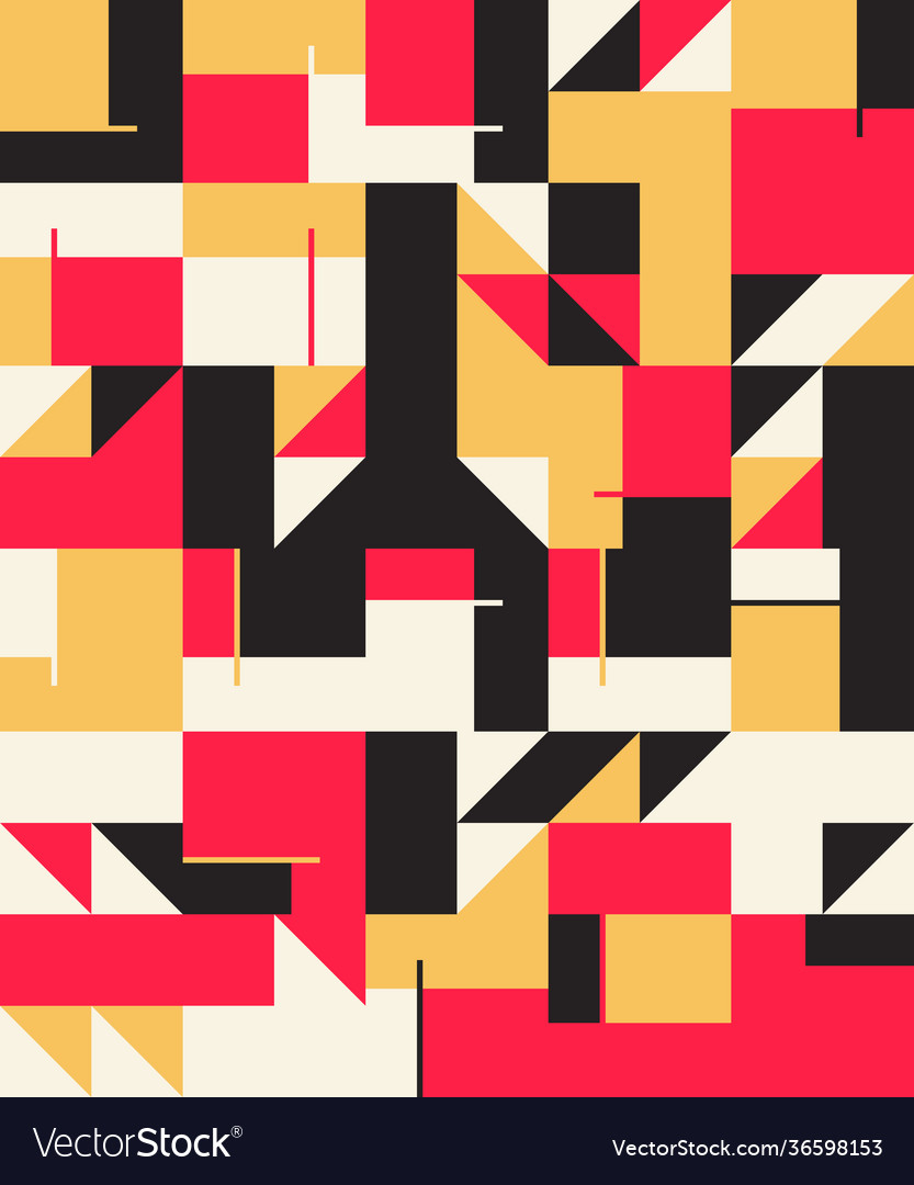 Deconstructed abstract pattern design vector image Deconstructed abstract pattern design