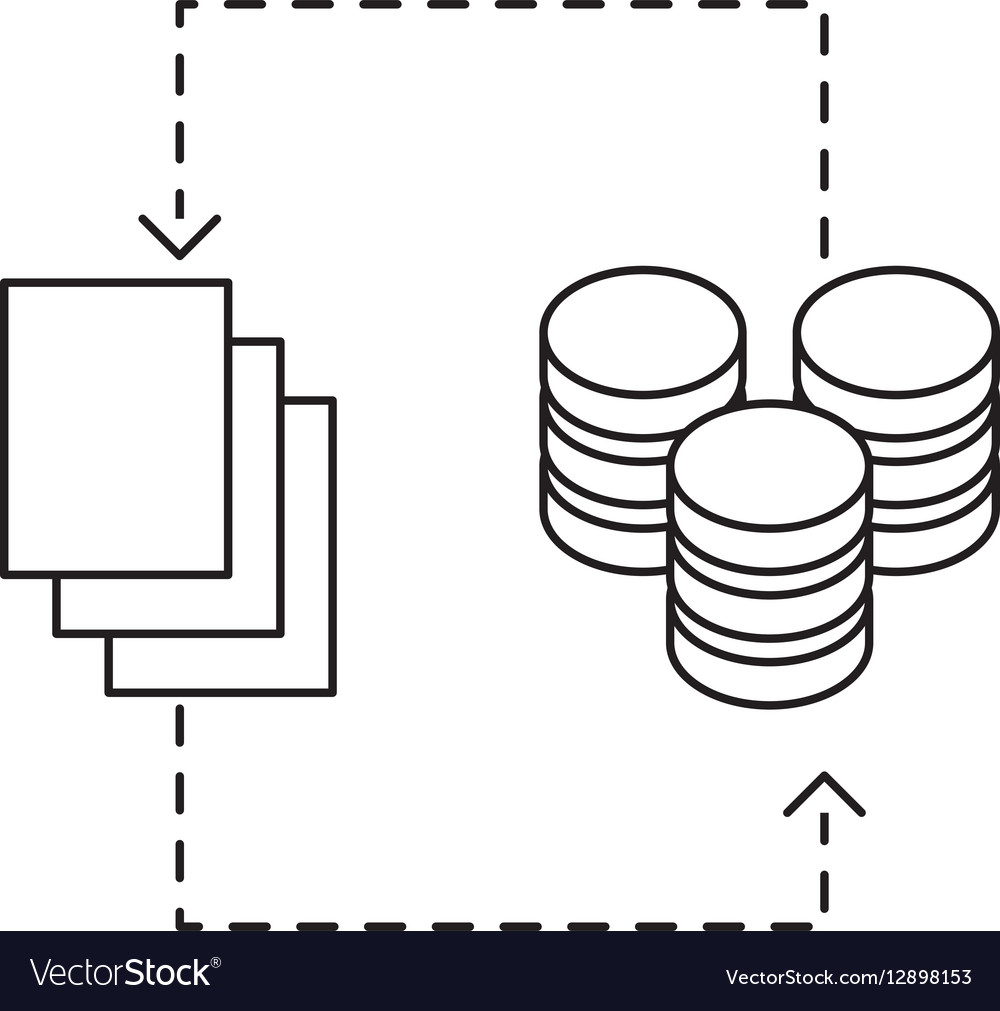 Figure distributed database icon image design Vector Image