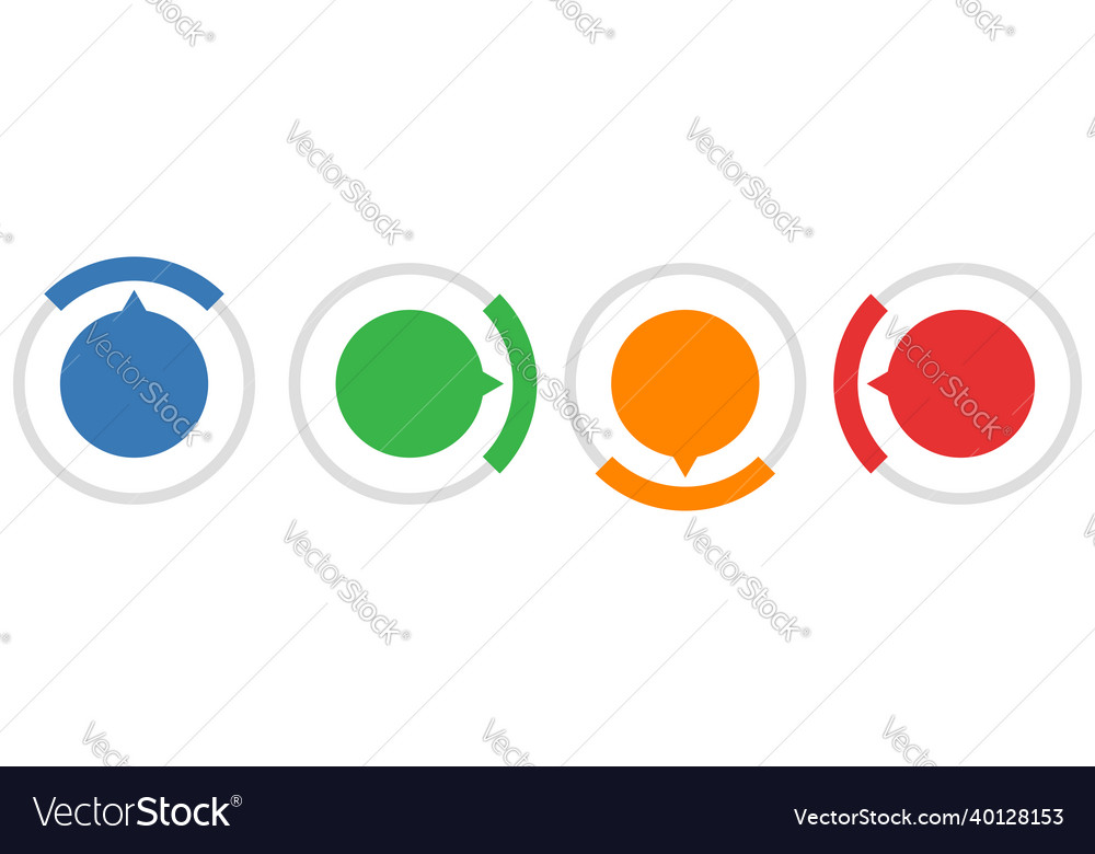 Gauge meter dial icon with different number vector image Gauge meter dial icon with different number