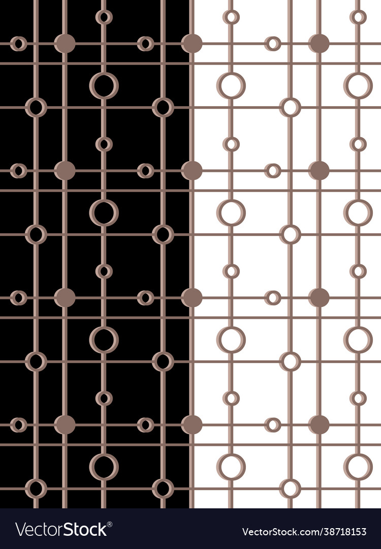 Geometric line grid seamless pattern circle