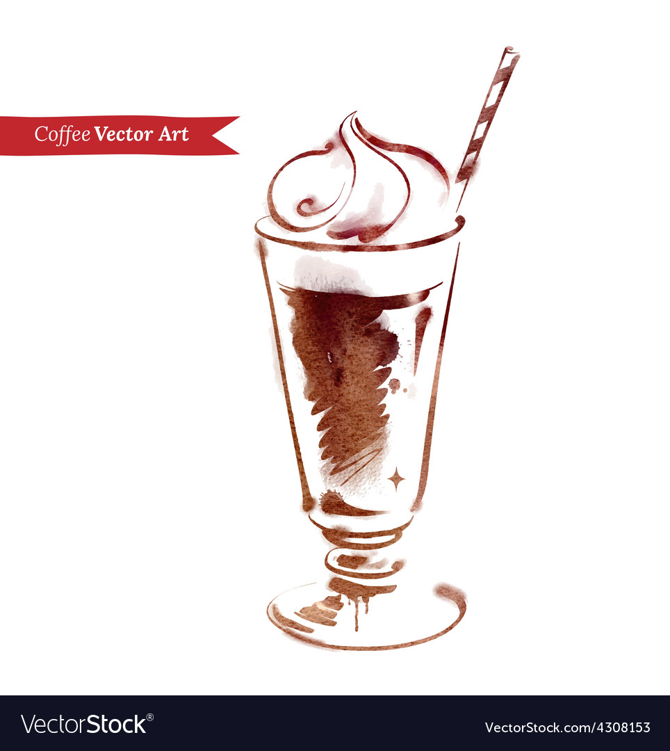 Download Iced coffee Royalty Free Vector Image - VectorStock