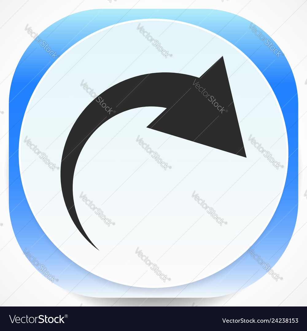 Icon with curved arrow fold twist rotate concept vector image Icon with curved arrow fold twist rotate concept