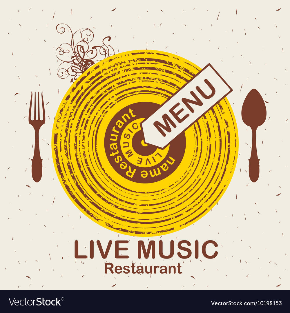 menu-restaurant-with-live-music-royalty-free-vector-image