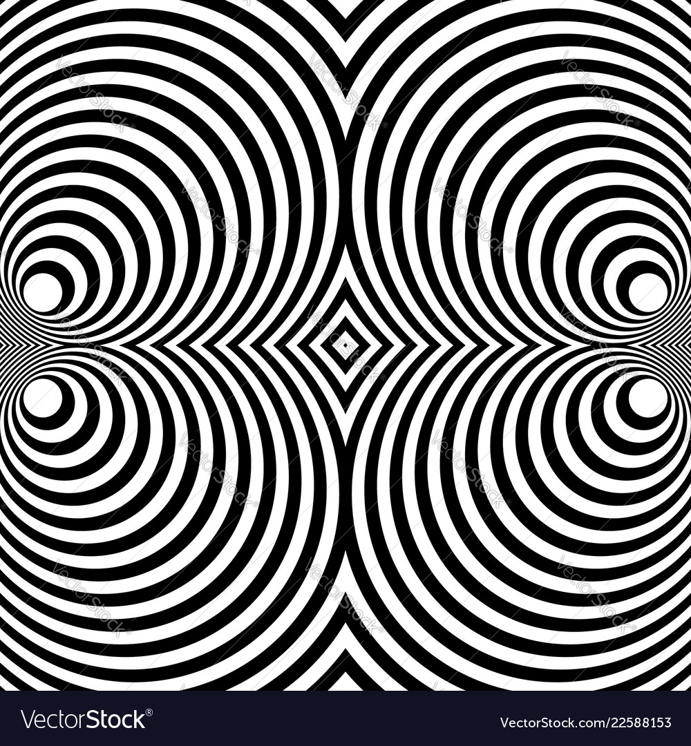 Mirrored symmetrical pattern with concentric vector image Mirrored symmetrical pattern with concentric