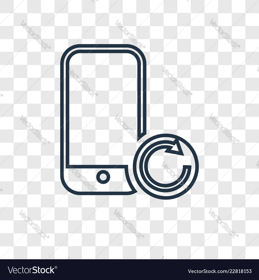Refresh concept linear icon isolated vector image Refresh concept linear icon isolated