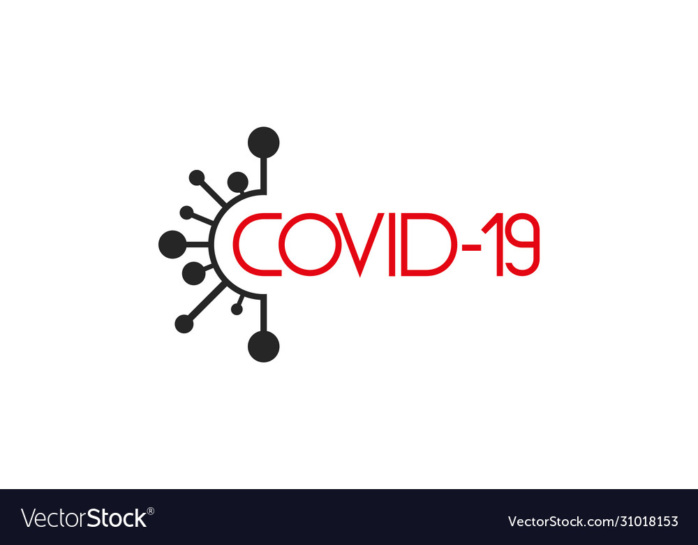 Virus covid-19 concept inscription typography Vector Image