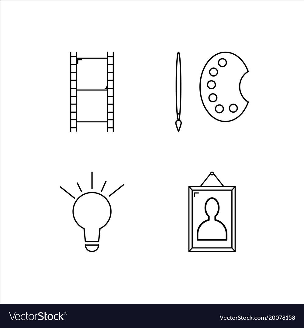 Design und Studio einfache lineare Icon-Setsimple