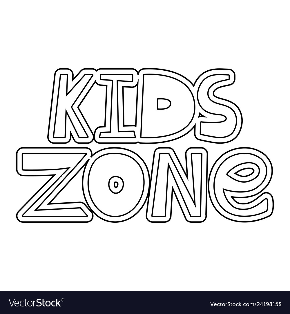 Happy kids zone word label