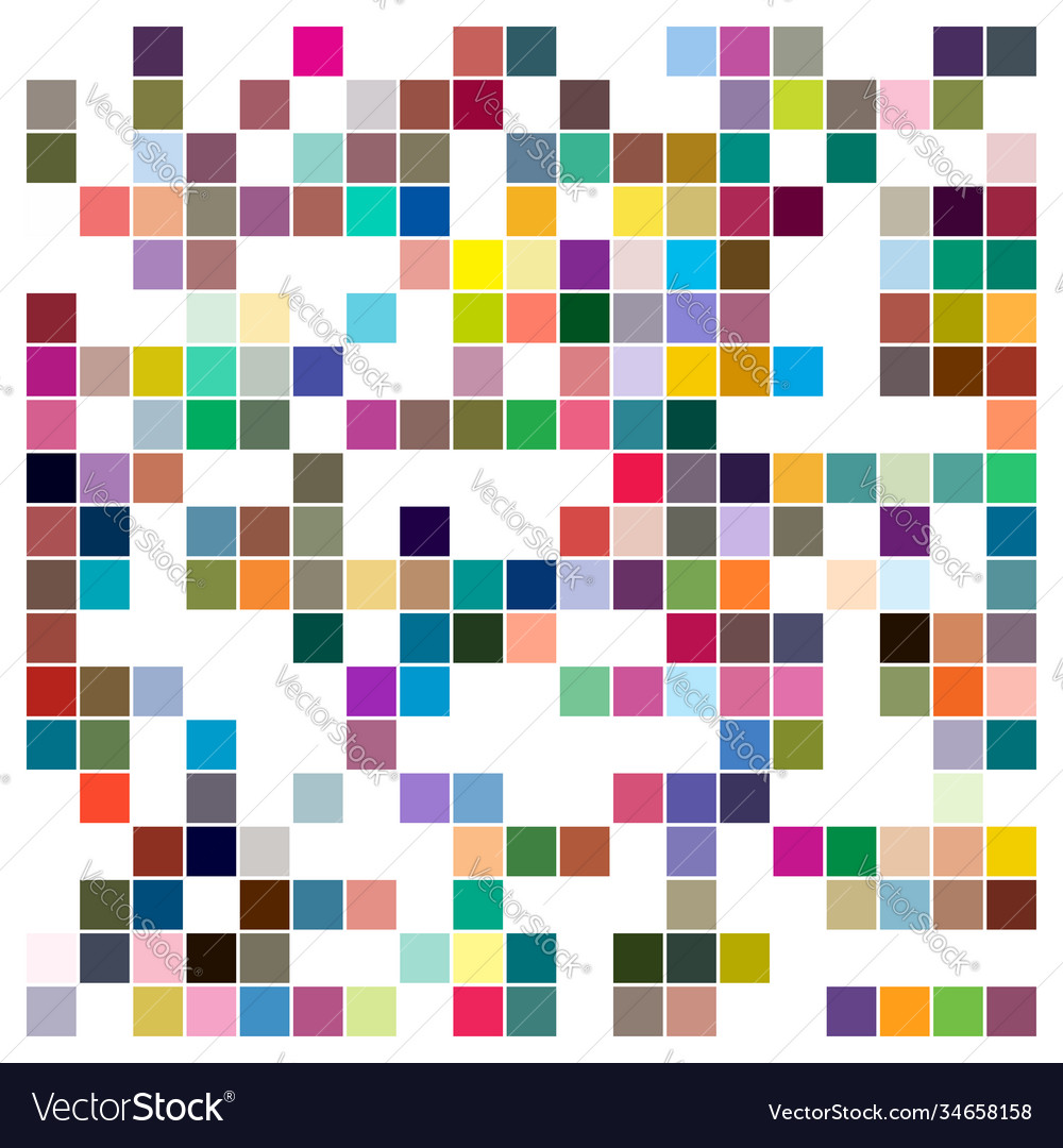 Random squares mosaic colorful design
