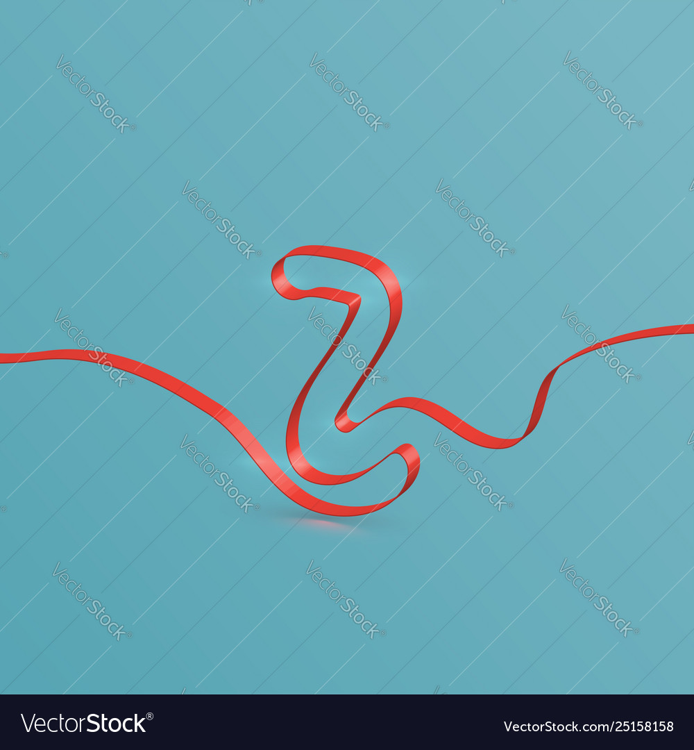 Realistic ribbon font from a typeset vector image Realistic ribbon font from a typeset