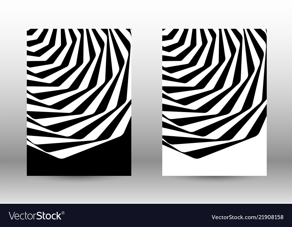 Set of abstract patterns with distorted lines vector image Set of abstract patterns with distorted lines
